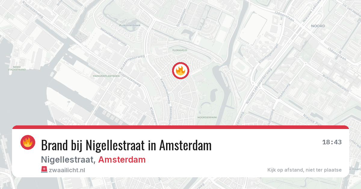 Brand bij Nigellestraat in Amsterdam — 10 aug 2026