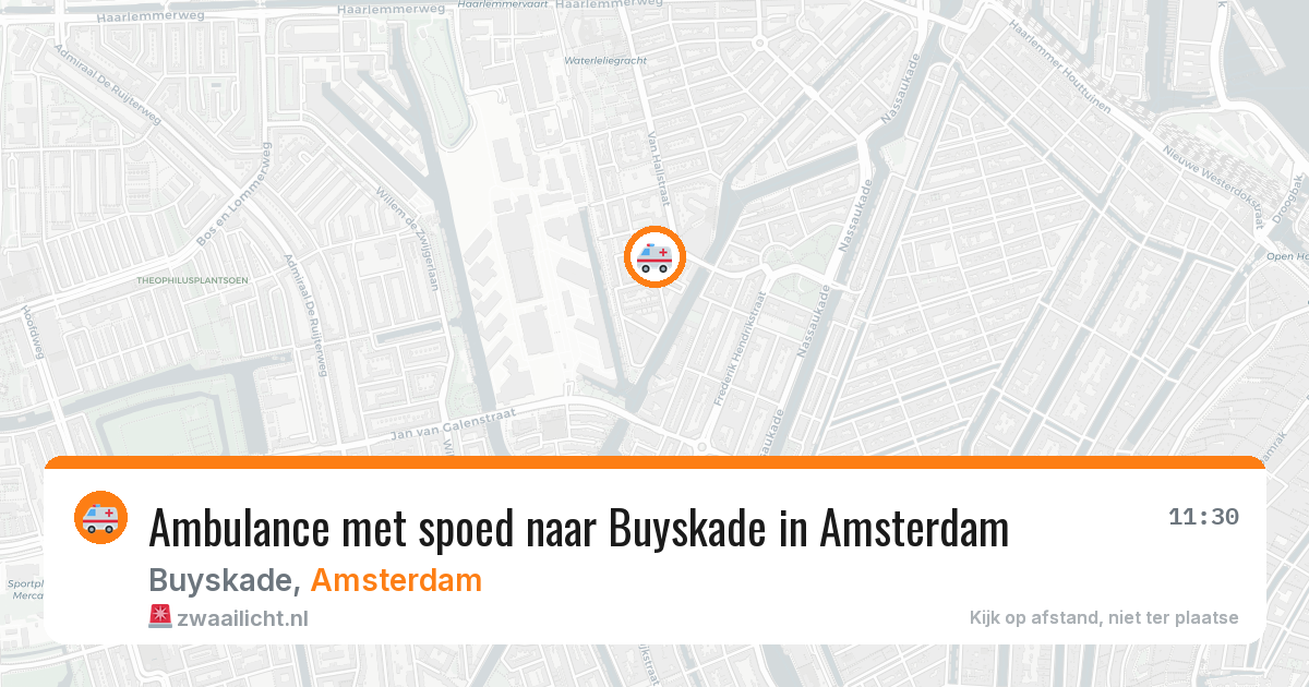 Ambulance met spoed naar Buyskade in Amsterdam — 10 aug 2026