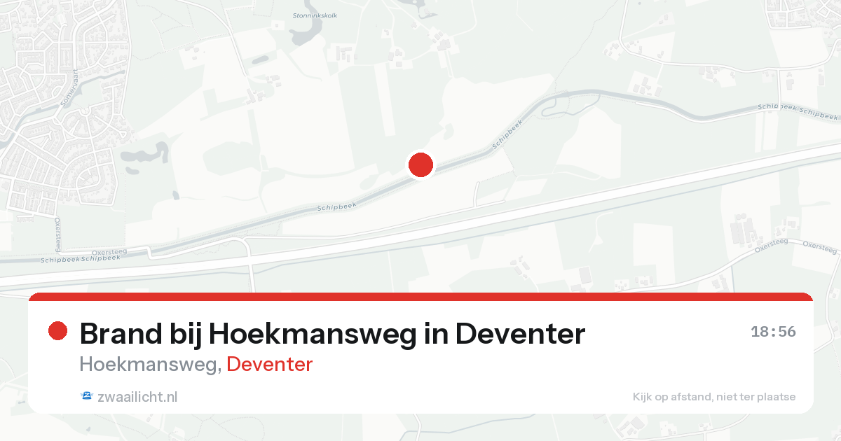 Brand bij Hoekmansweg in Deventer — 17 aug 2026