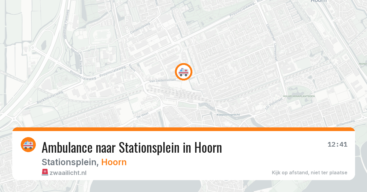 Ambulance naar Stationsplein in Hoorn — 18 mei 2026