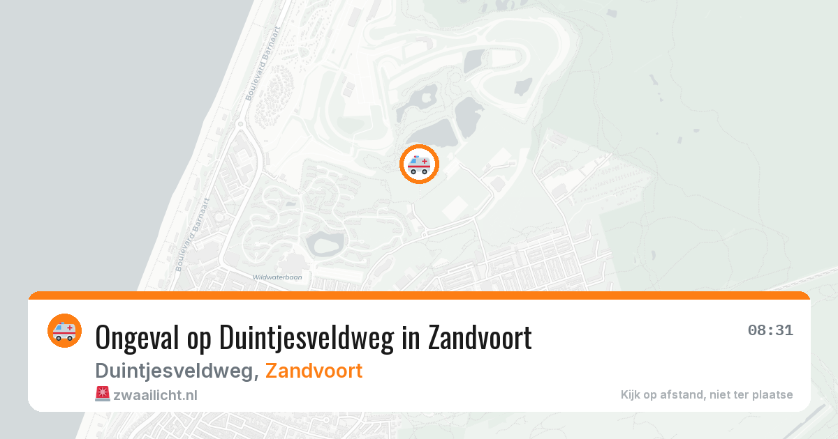 Ongeval op Duintjesveldweg in Zandvoort — 9 mei 2026
