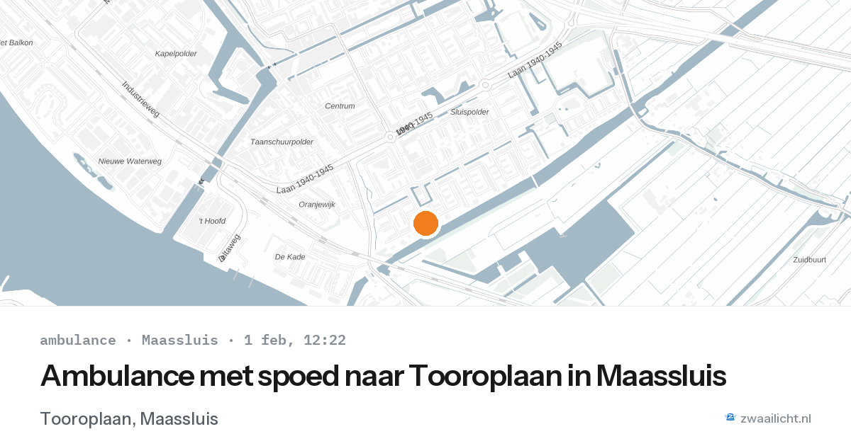 Ambulance met spoed naar Tooroplaan in Maassluis — 1 feb 2026