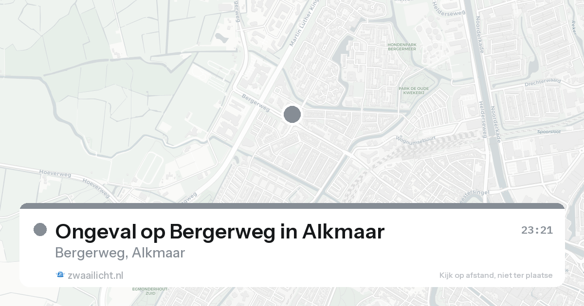 Ongeval op Bergerweg in Alkmaar — 7 feb 2026