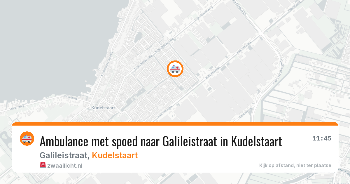 Ambulance met spoed naar Galileistraat in Kudelstaart — 14 jun 2026