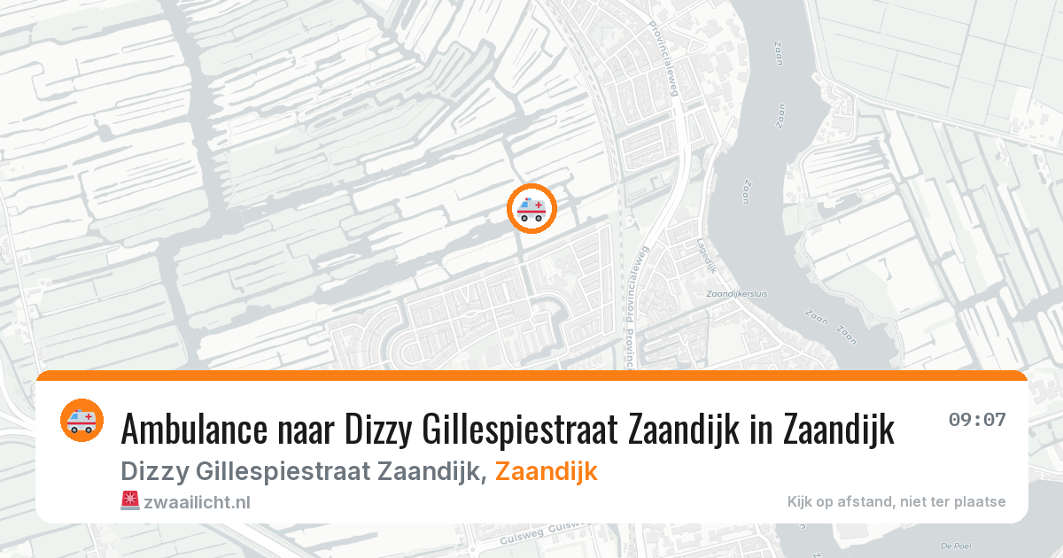 Ambulance naar Dizzy Gillespiestraat Zaandijk in Zaandijk — 3 aug 2026
