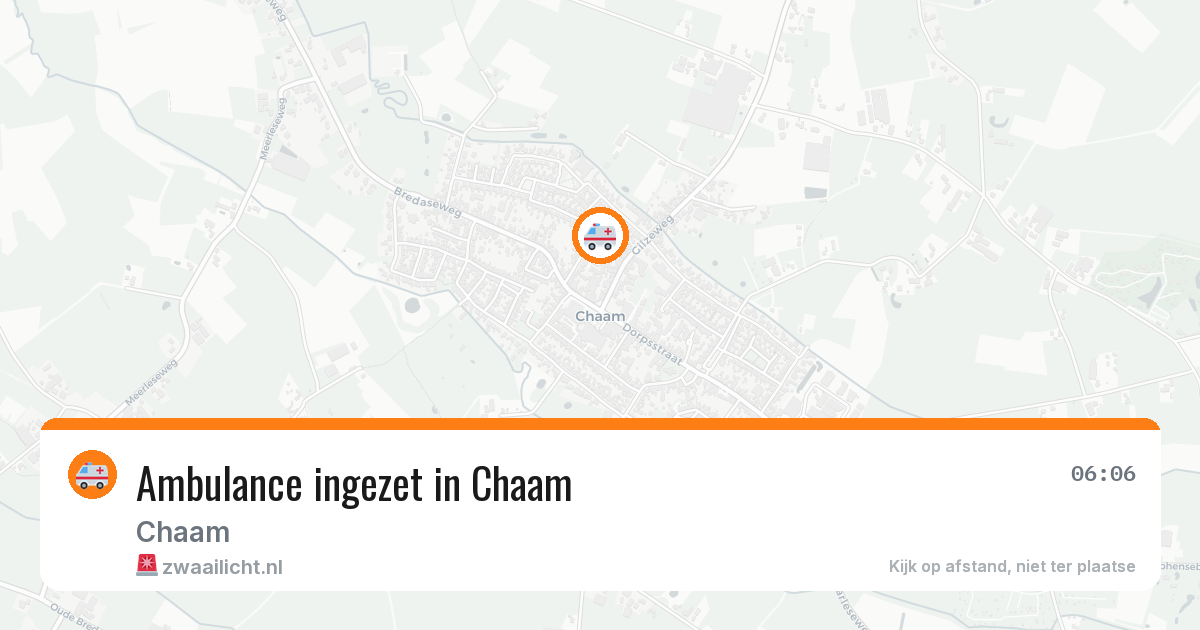 Ambulance ingezet in Chaam — 29 jan 2026