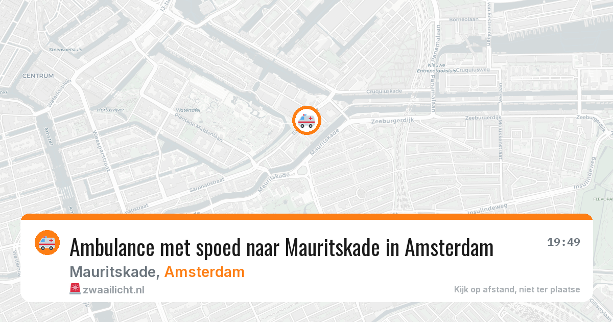 Ambulance met spoed naar Mauritskade in Amsterdam — 10 mrt 2026