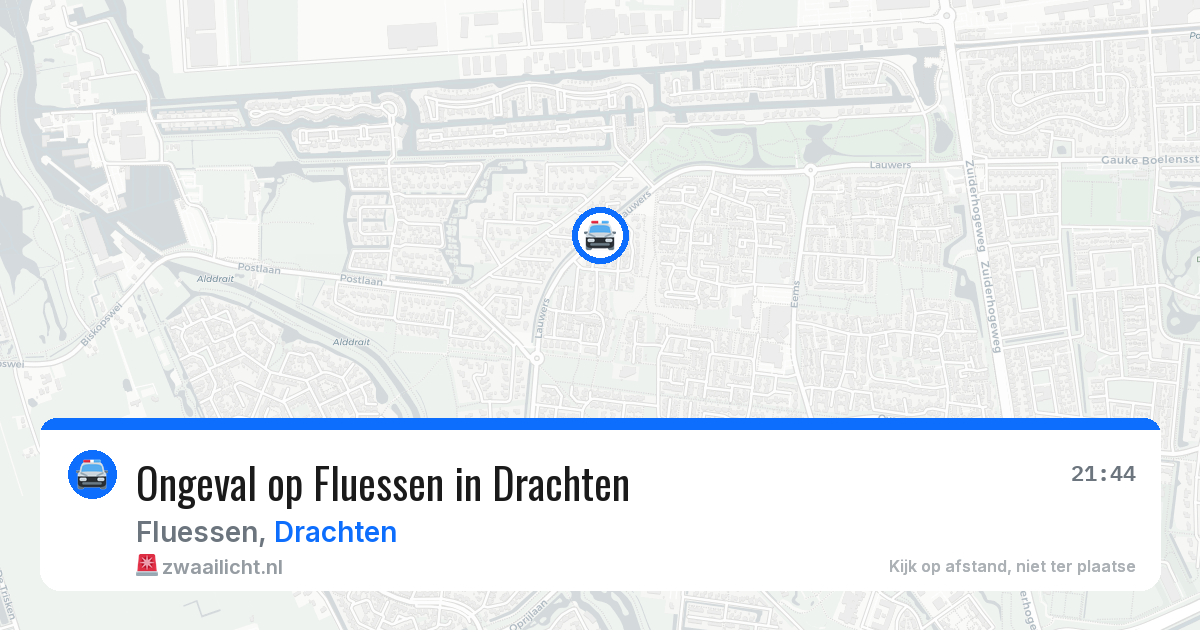 Ongeval op Fluessen in Drachten — 11 apr 2026