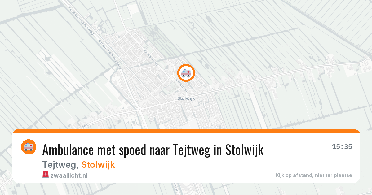 Ambulance met spoed naar Tejtweg in Stolwijk — 22 jun 2026