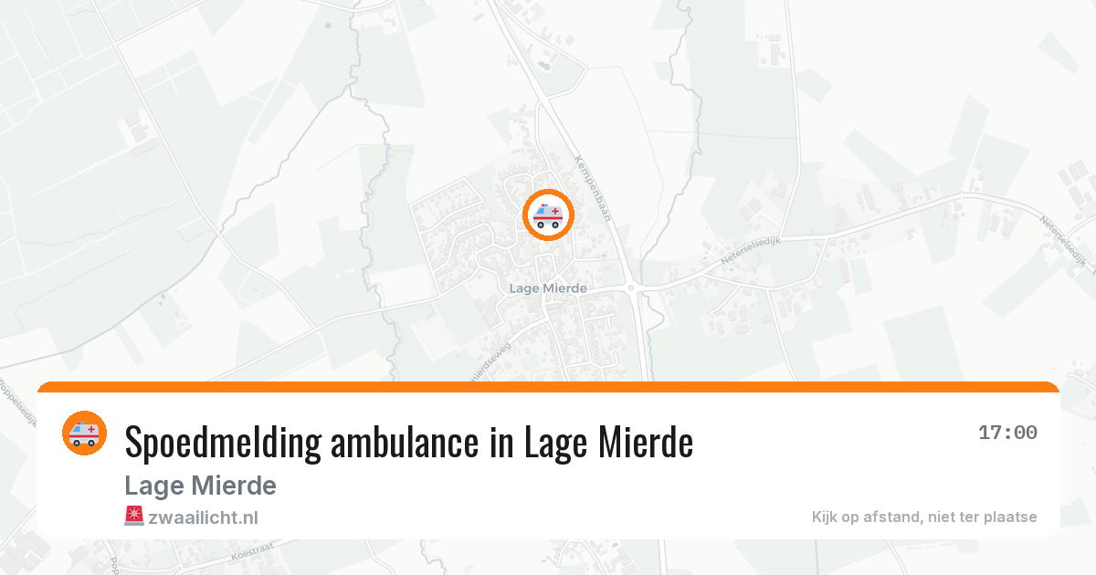 Spoedmelding ambulance in Lage Mierde — 29 mei 2026