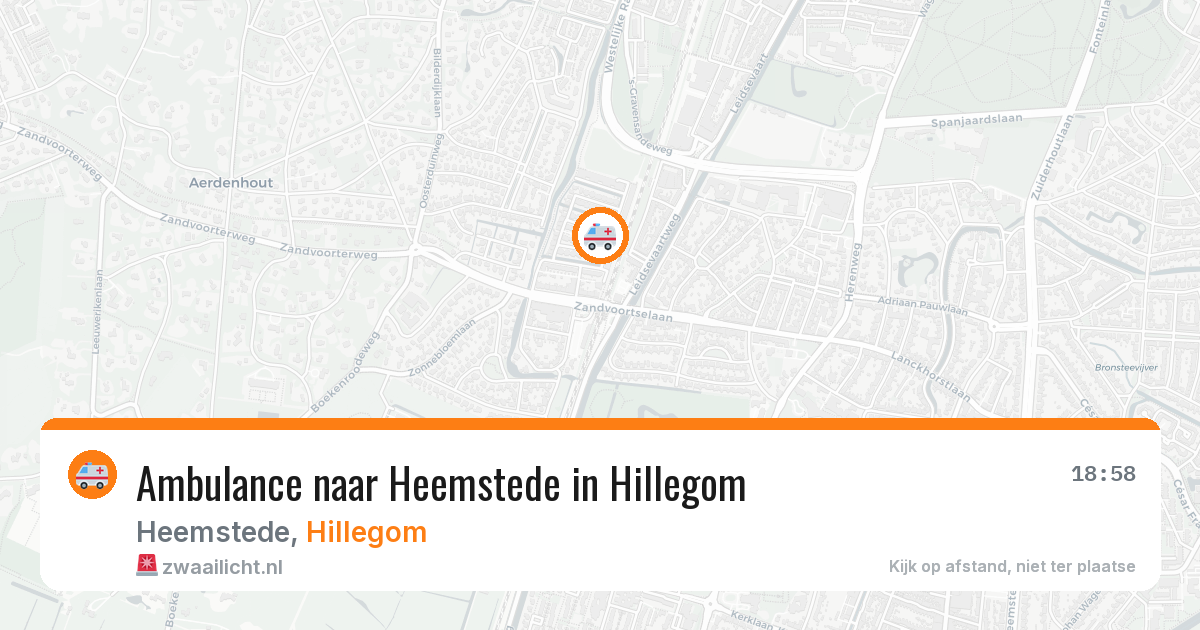 Ambulance naar Heemstede in Hillegom — 3 jul 2026