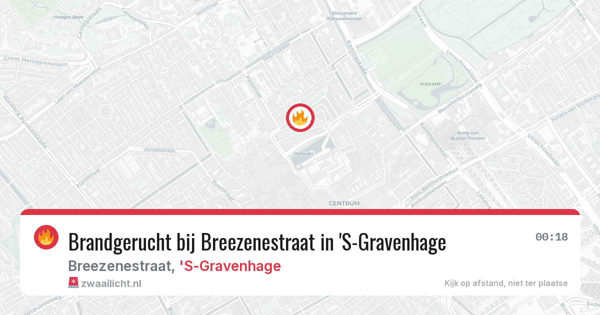 Brandgerucht bij Breezenestraat in 'S-Gravenhage — 2 mei 2026