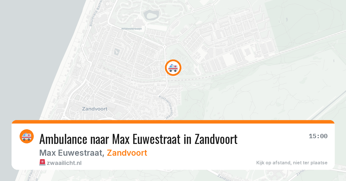 Ambulance naar Max Euwestraat in Zandvoort — 21 jul 2026