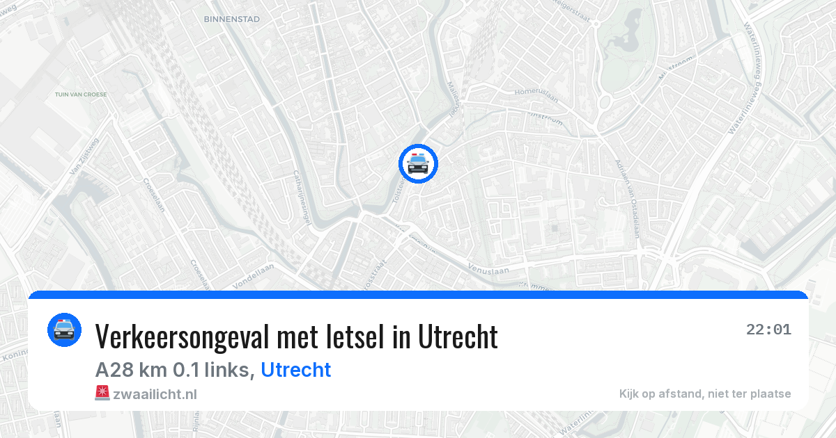 Verkeersongeval met letsel in Utrecht — 1 jul 2026