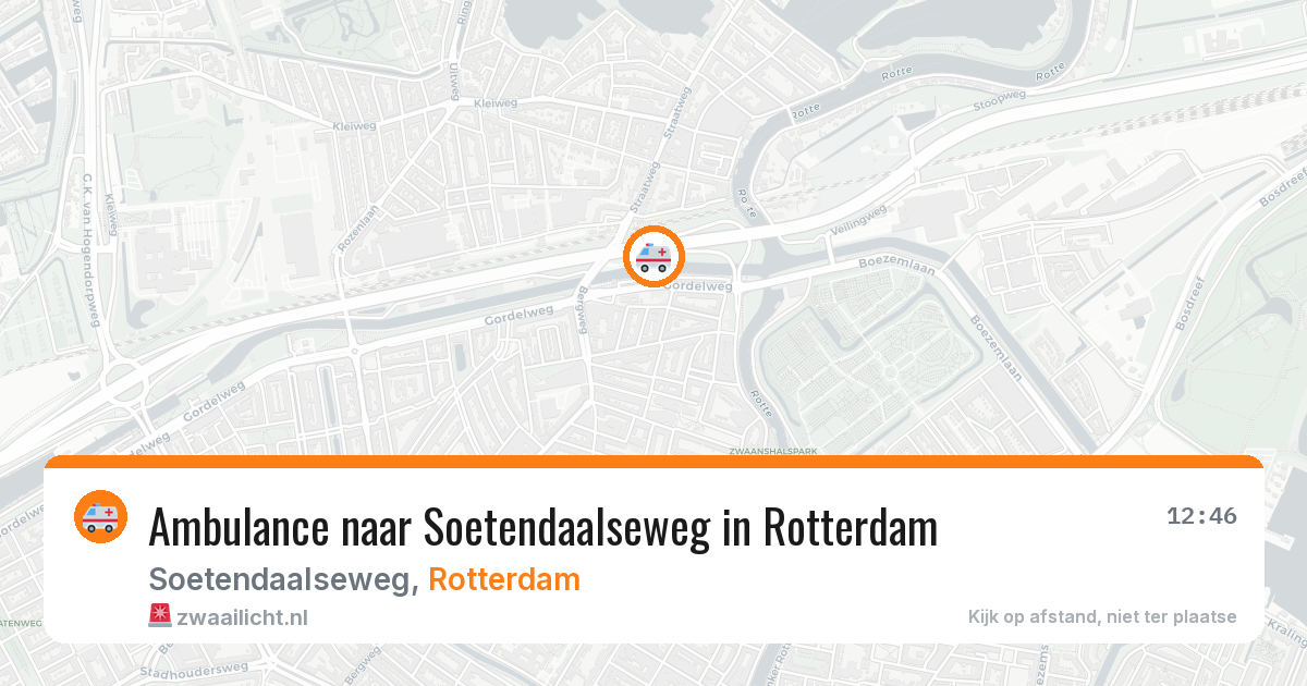 Ambulance naar Soetendaalseweg in Rotterdam — 29 jul 2026
