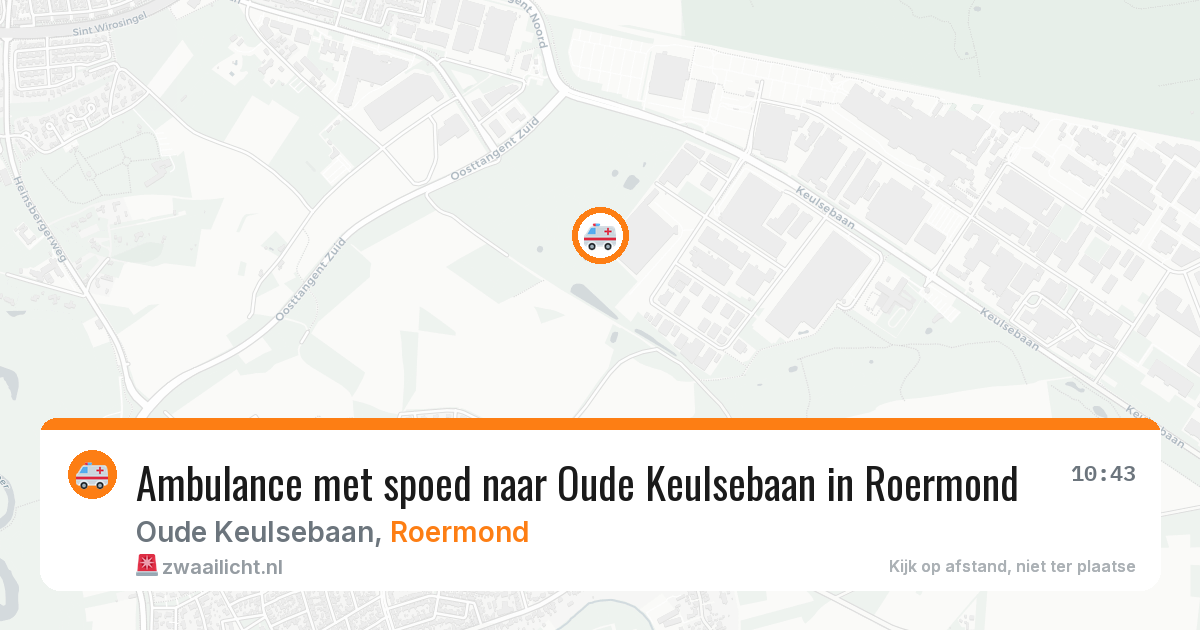 Ambulance met spoed naar Oude Keulsebaan in Roermond — 2 aug 2026