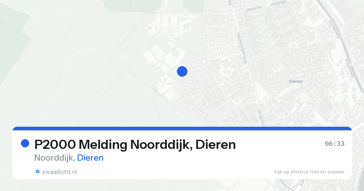 P2000 Melding Noorddijk, Dieren — 15 aug 2026
