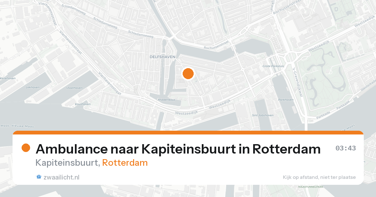 Ambulance naar Kapiteinsbuurt in Rotterdam — 25 aug 2026