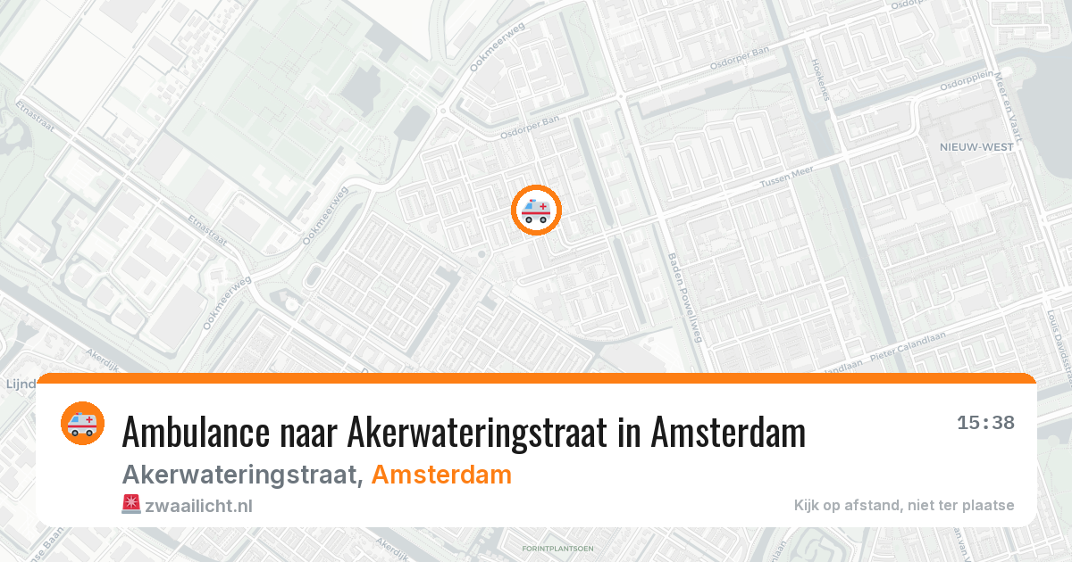 Ambulance naar Akerwateringstraat in Amsterdam — 10 jul 2026