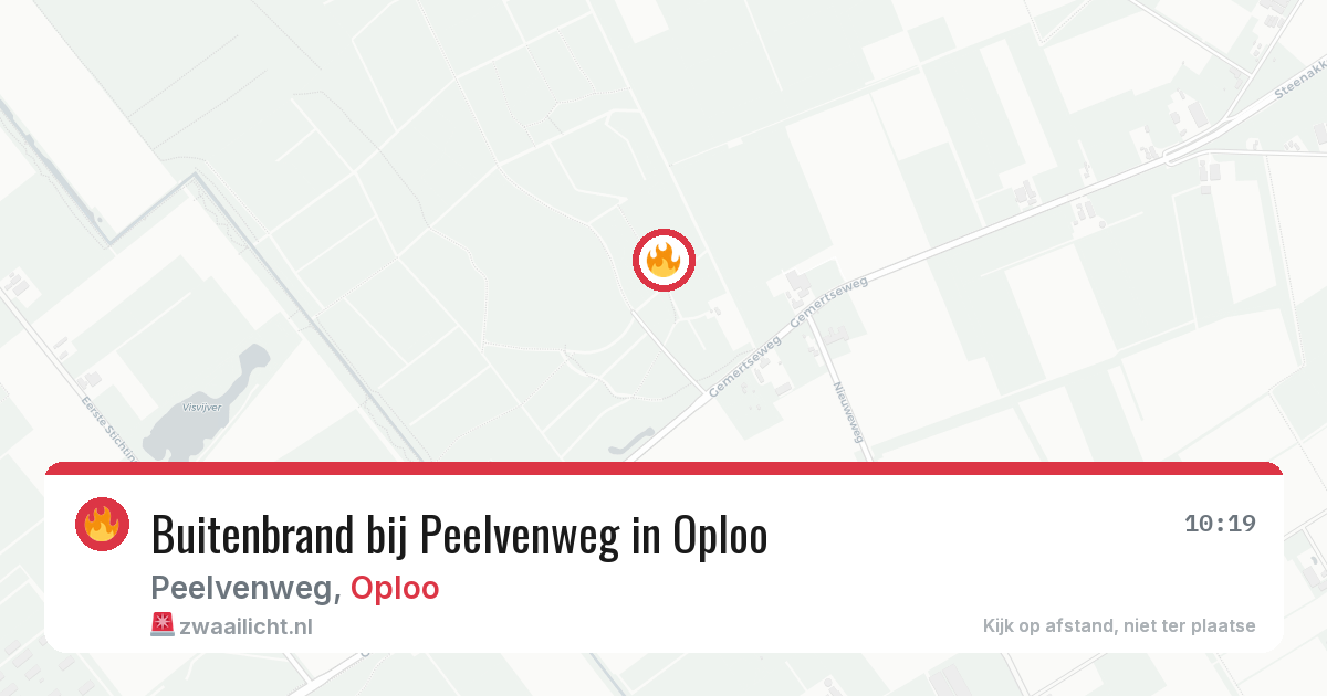 Buitenbrand bij Peelvenweg in Oploo — 7 jul 2026
