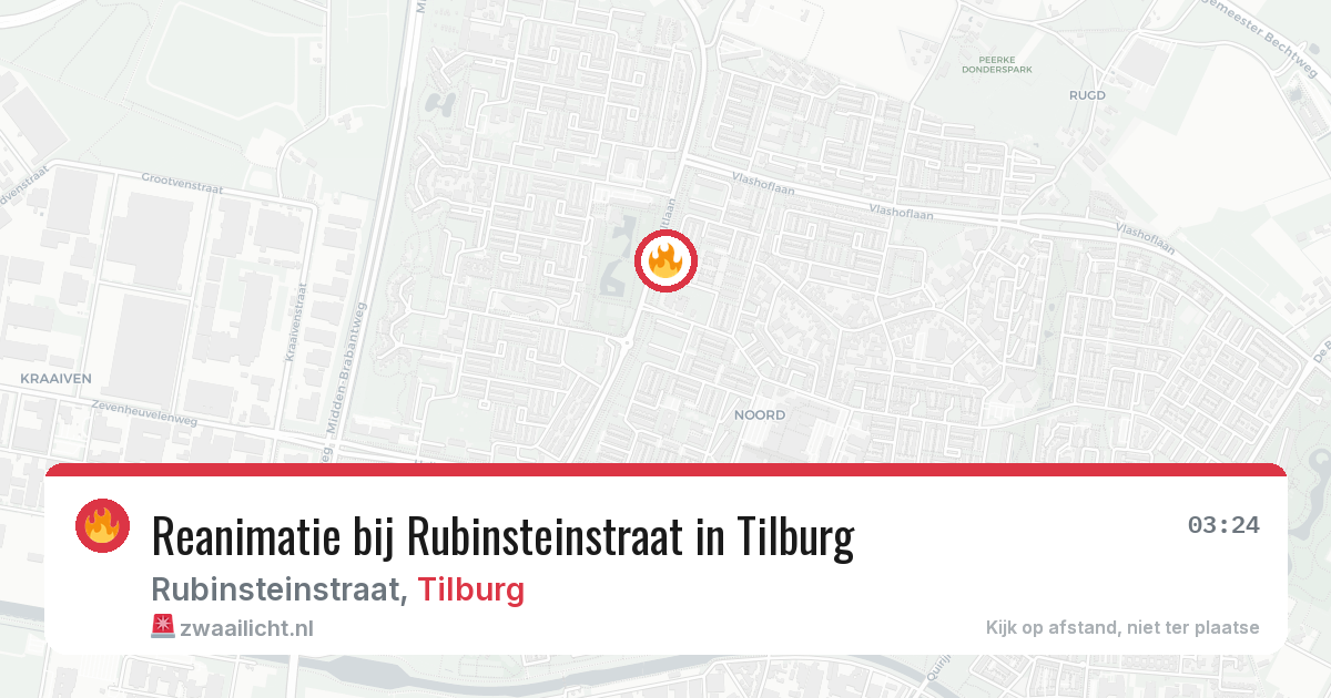Reanimatie bij Rubinsteinstraat in Tilburg — 12 jun 2026