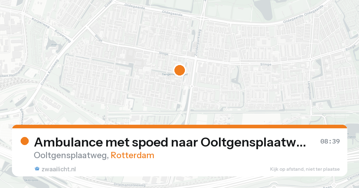 Ambulance met spoed naar Ooltgensplaatweg in Rotterdam — 31 mei 2026
