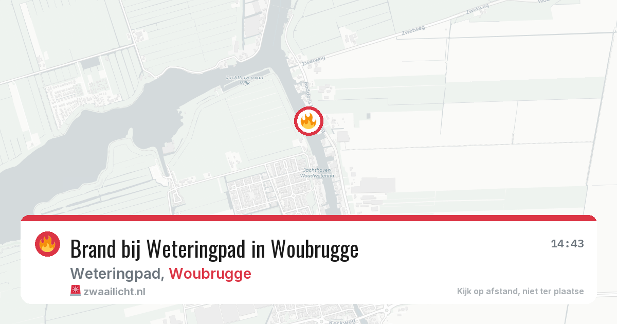 Brand bij Weteringpad in Woubrugge — 29 mei 2026