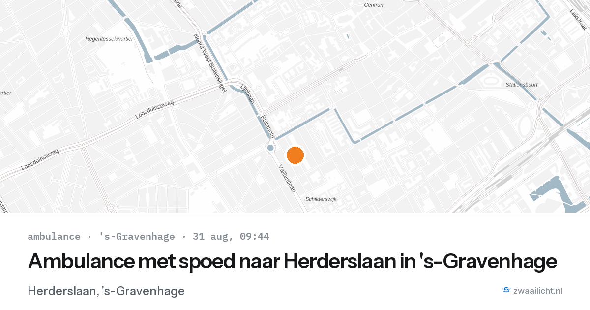 Ambulance met spoed naar Herderslaan in 's-Gravenhage — 31 aug 2026