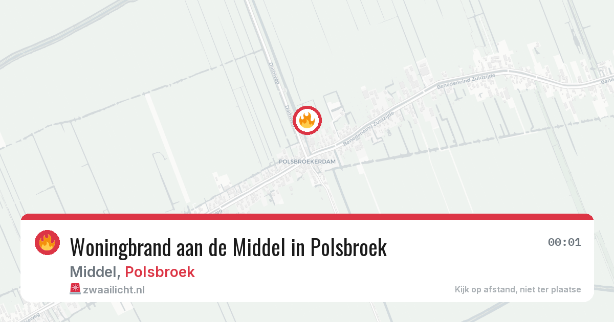 Woningbrand aan de Middel in Polsbroek — 2 feb 2026