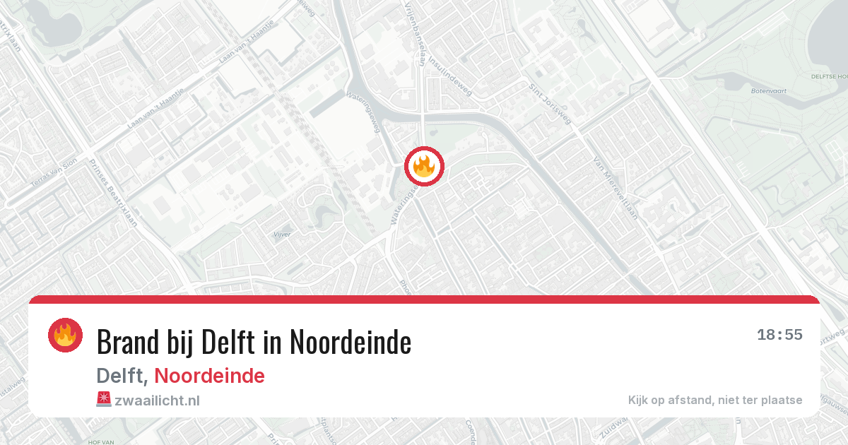 Brand bij Delft in Noordeinde — 16 mei 2026