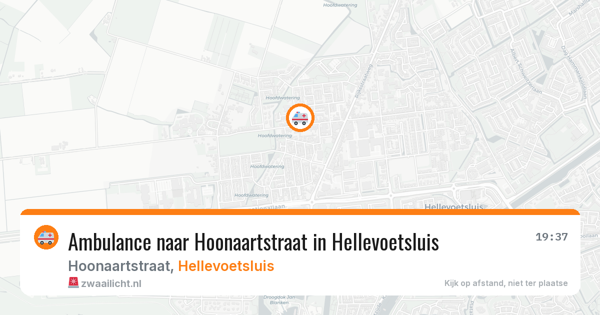 Ambulance naar Hoonaartstraat in Hellevoetsluis — 7 mrt 2026