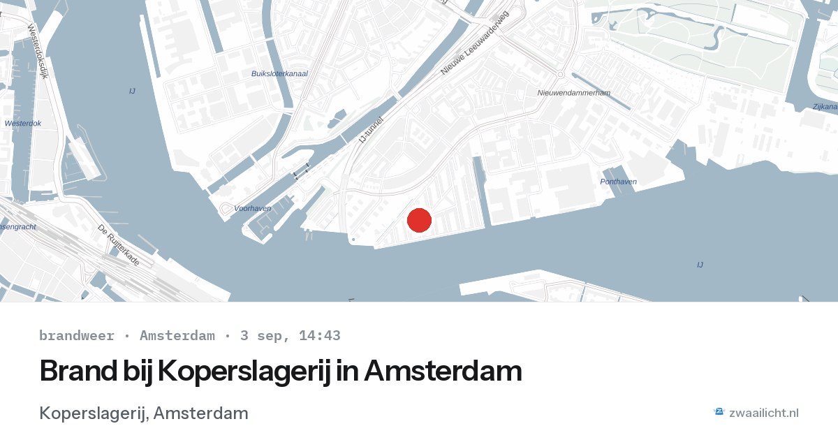 Brand bij Koperslagerij in Amsterdam — 3 sep 2026