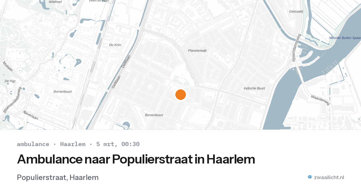 Ambulance naar Populierstraat in Haarlem — 4 mrt 2026