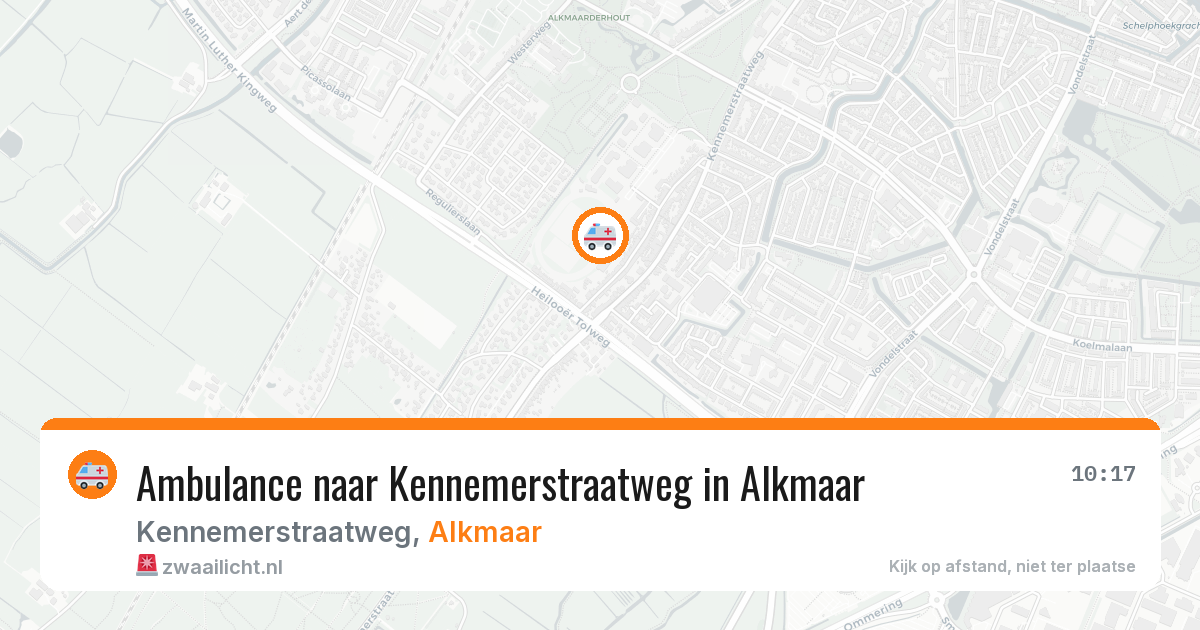 Ambulance naar Kennemerstraatweg in Alkmaar — 22 jun 2026