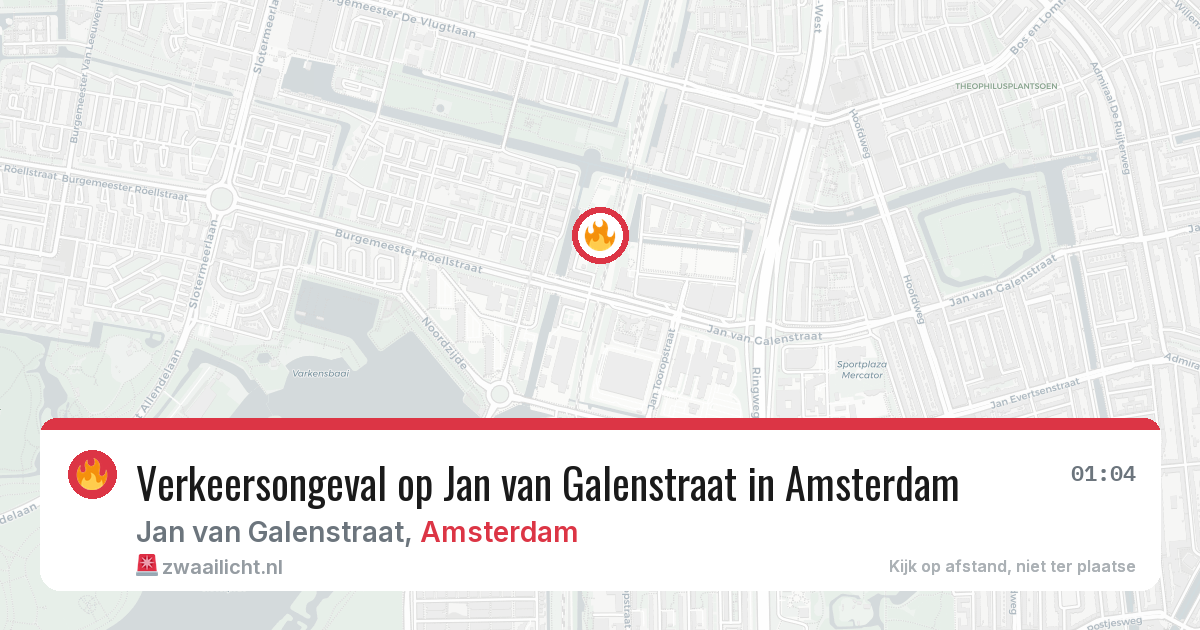 Verkeersongeval op Jan van Galenstraat in Amsterdam — 9 mei 2026