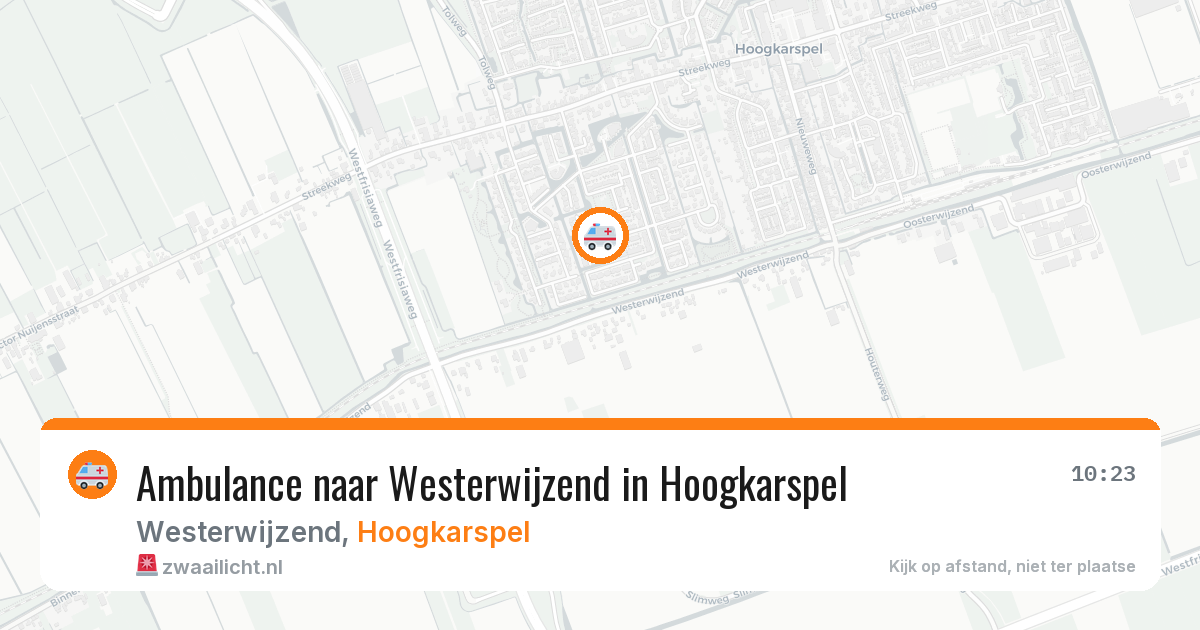 Ambulance naar Westerwijzend in Hoogkarspel — 22 mrt 2026