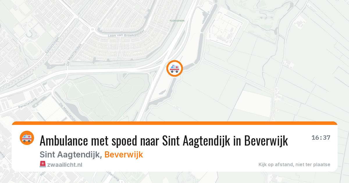 Ambulance met spoed naar Sint Aagtendijk in Beverwijk — 1 jun 2026
