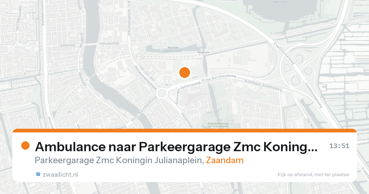 Ambulance naar Parkeergarage Zmc Koningin Julianaplein in Zaandam — 31 jan 2026