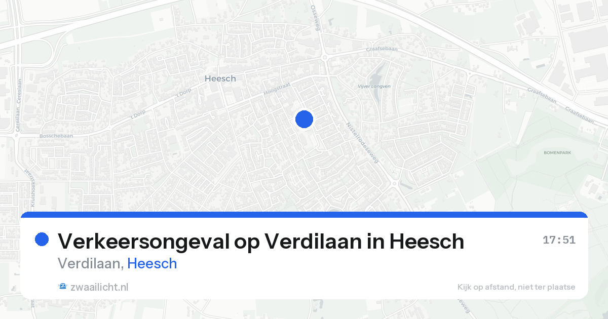 Verkeersongeval op Verdilaan in Heesch — 20 aug 2026
