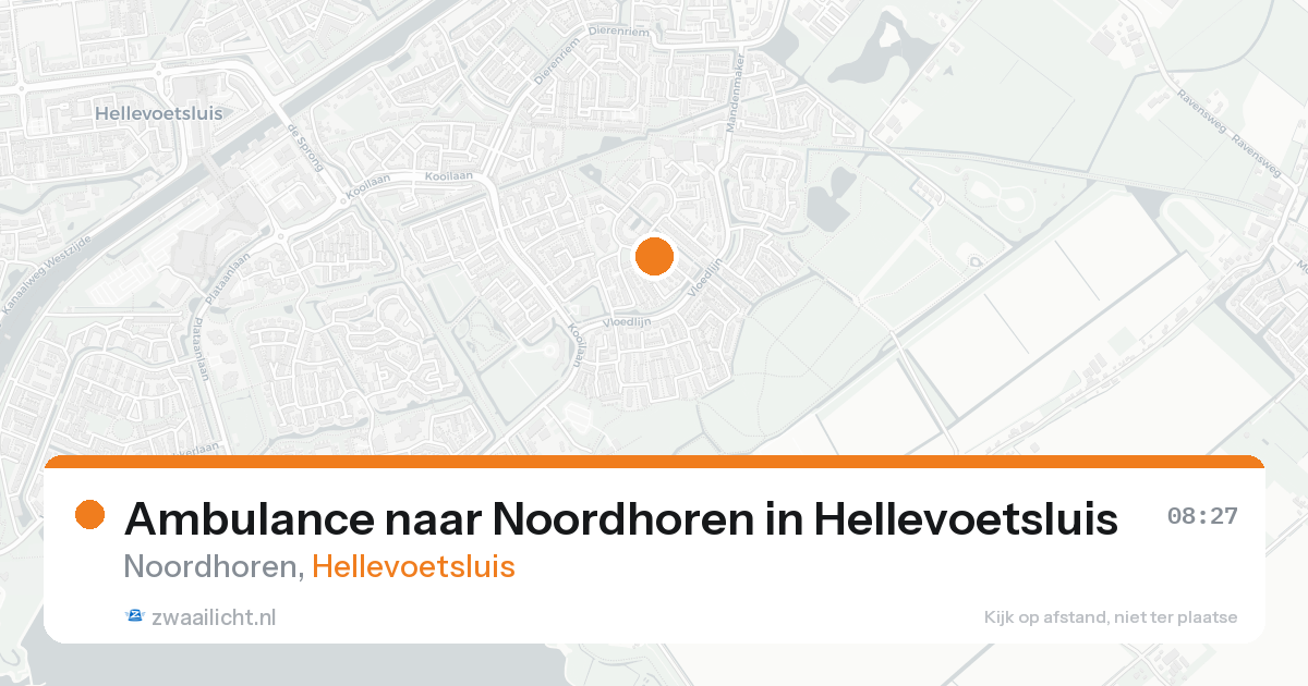 Ambulance naar Noordhoren in Hellevoetsluis — 28 mei 2026