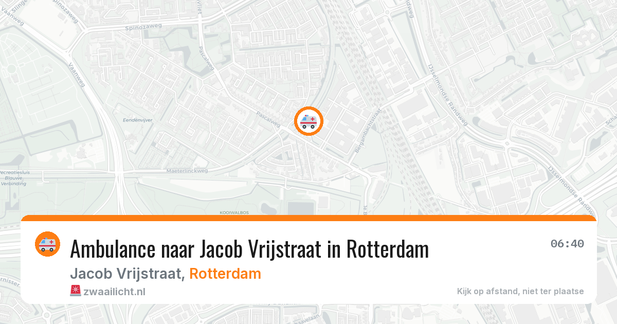 Ambulance naar Jacob Vrijstraat in Rotterdam — 27 mei 2026