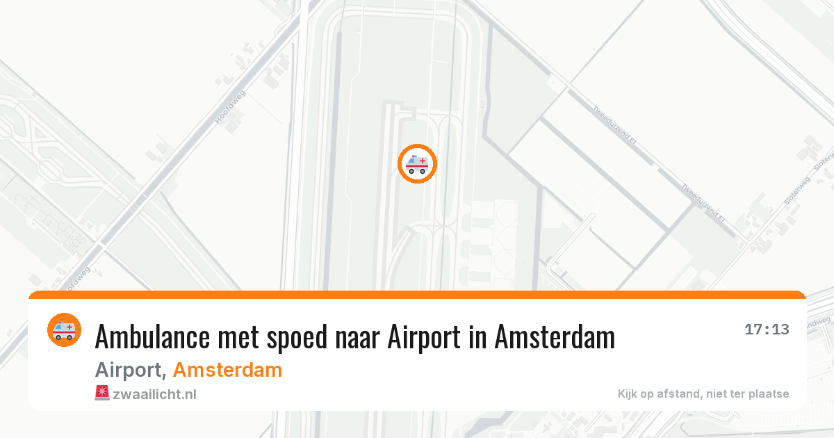 Ambulance met spoed naar Airport in Amsterdam — 10 jul 2026
