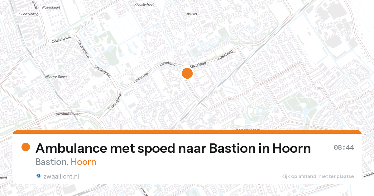 Ambulance met spoed naar Bastion in Hoorn — 25 aug 2026