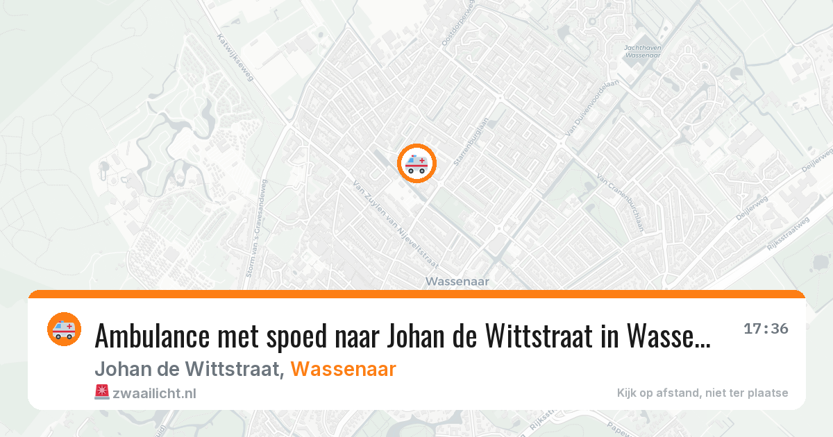 Ambulance met spoed naar Johan de Wittstraat in Wassenaar — 5 mrt 2026