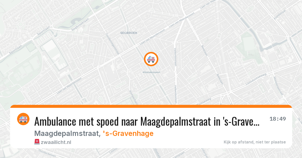Ambulance met spoed naar Maagdepalmstraat in 's-Gravenhage — 5 aug 2026