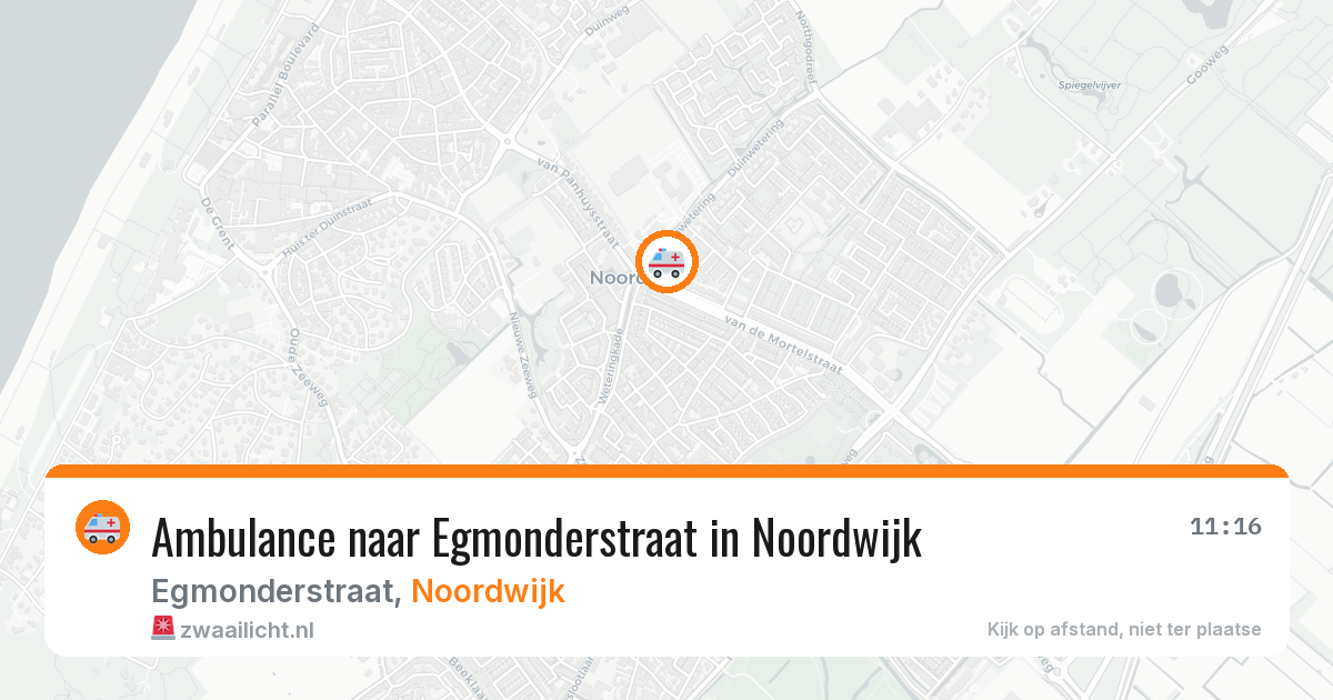 Ambulance naar Egmonderstraat in Noordwijk — 29 apr 2026