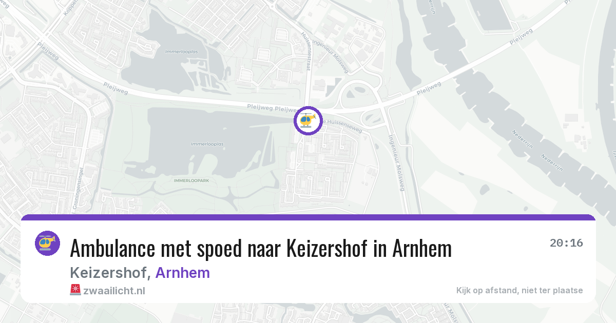 Ambulance met spoed naar Keizershof in Arnhem — 14 jun 2026