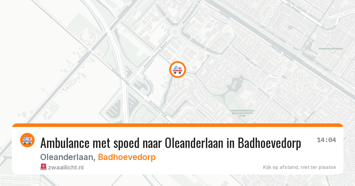 Ambulance met spoed naar Oleanderlaan in Badhoevedorp — 11 feb 2026