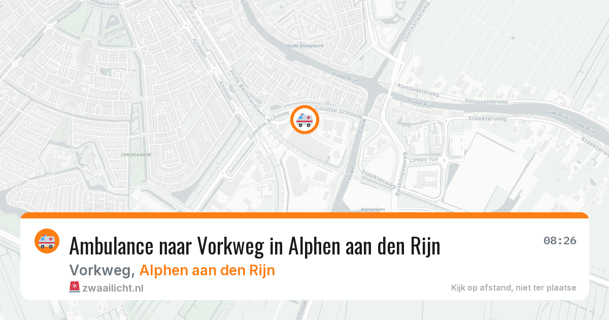 Ambulance naar Vorkweg in Alphen aan den Rijn — 15 jul 2026