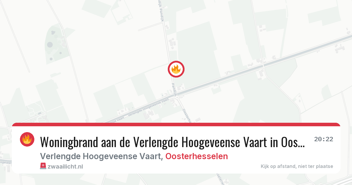 Woningbrand aan de Verlengde Hoogeveense Vaart in Oosterhesselen — 9 feb 2026